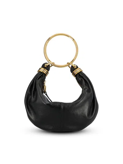 Chloé Chloè Hobo Bag Grained Leather Bag In Black