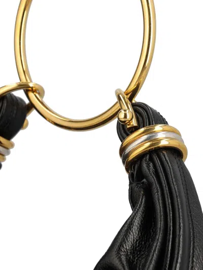 Chloé Chloè Hobo Bag Grained Leather Bag In Black