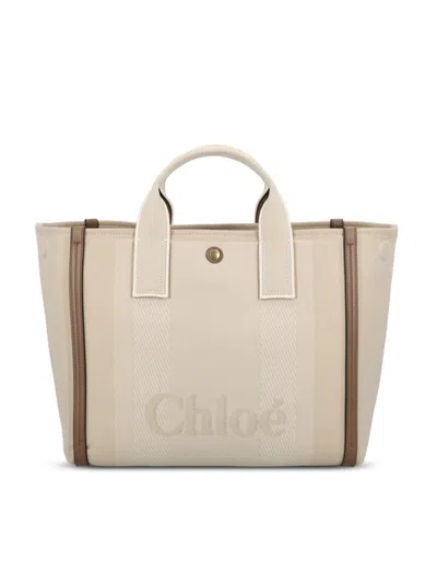 Chloé Carry Medium Tote Bag In Neutral