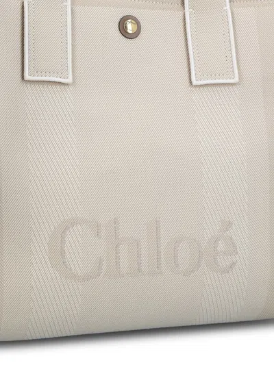 Chloé Carry Medium Tote Bag In Neutral