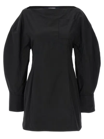 Jacquemus La Robe Chemise Casaco Cotton Minidress In Black