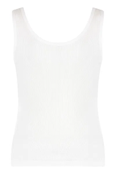 Chloé Women Logo Cotton Tank Top In Multi