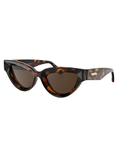 Bottega Veneta Womens Brown 6j000413 Bv1249s Cat Eye-frame Injected Sunglasses In Havana Havana Brown