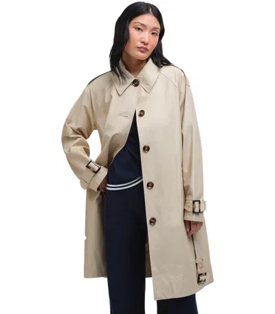 Barbour Maia Light Sand Trenchcoat In Neutral