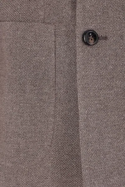 Tagliatore Structured Double-breasted Blazer With Notch Lapel In Gray