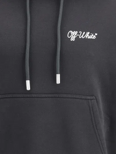 Off-white Script Skate Hoodie In Black