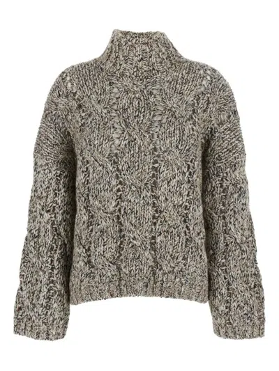 Brunello Cucinelli High Neck Sweater Clothing In Multi