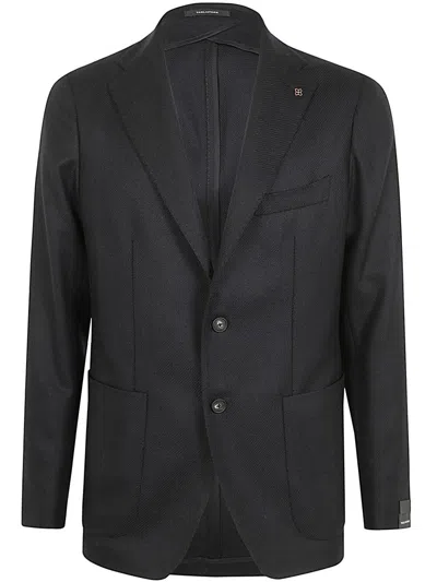 Tagliatore Tailored Jacket Notched Lapel In Black