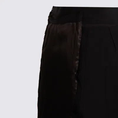 Maison Margiela Midi Skirt Woman Carbon Melange And Black In Black