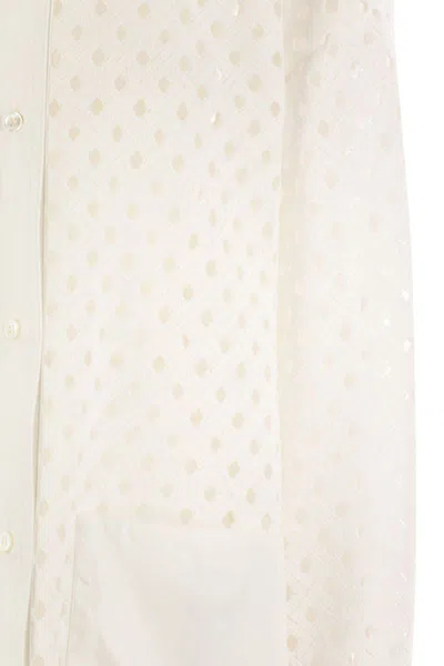 Herno Crochet-effect Shirt-cut Jacket In White