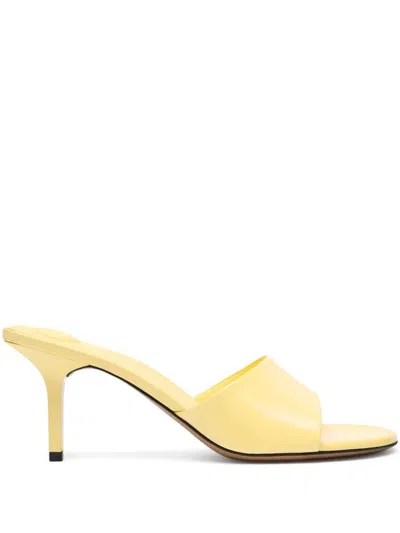 Jacquemus Woman Sandals Pastel Yellow Size 8 Leather