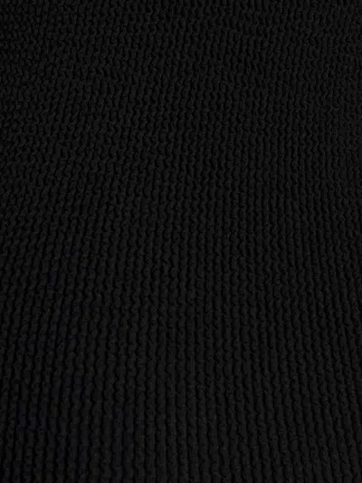 Hunza G Crinkled Terry Tank Mini Dress In Black