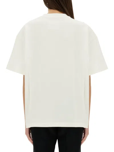 Jil Sander White Short-sleeved T-shirt With Logo  In White