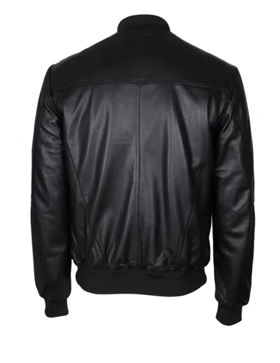 Peuterey Sands Leather Jacket Color Black In Black