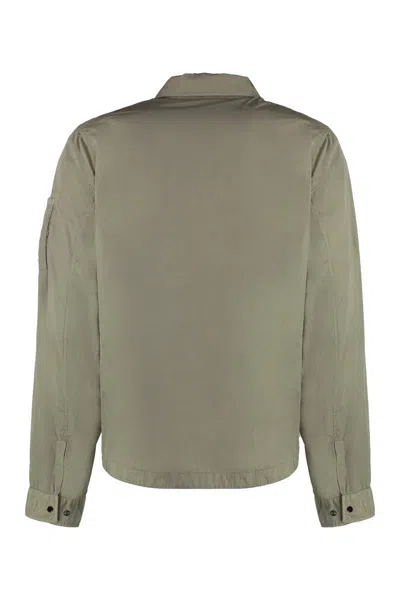 C.p. Company C.p.company Technical Fabric Overshirt In Green