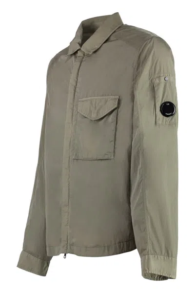 C.p. Company C.p.company Technical Fabric Overshirt In Green