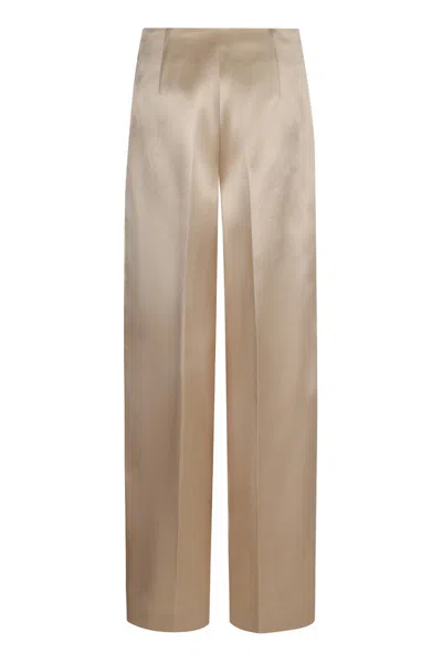Philosophy Di Lorenzo Serafini Satin Trousers In Neutral