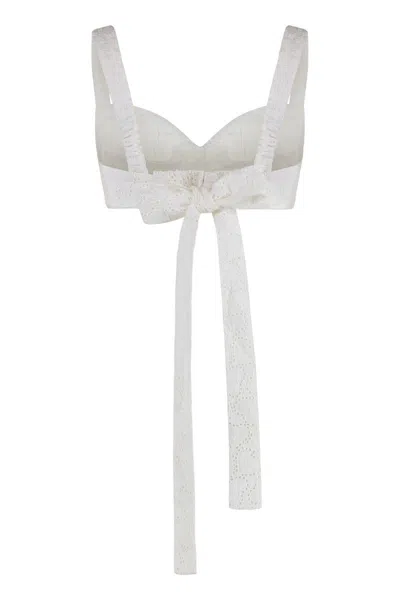 Zimmermann Women's Crush Cotton Bralette In White