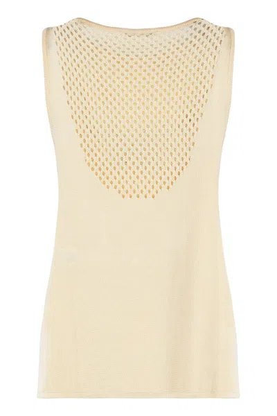 Rabanne Knitted Top In Yellow