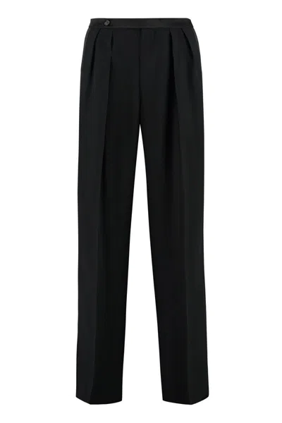 Aspesi Straight-leg Trousers In Black