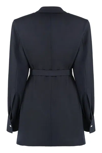 Prada Wool And Mohair Blazer In Blue