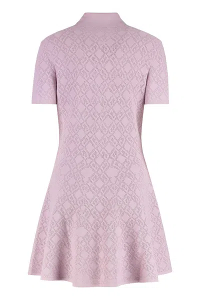 Givenchy Jacquard Knit Mini-dress In Purple