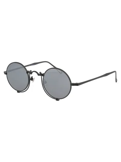 Matsuda Matte Black Titanium Sunglasses In Gold