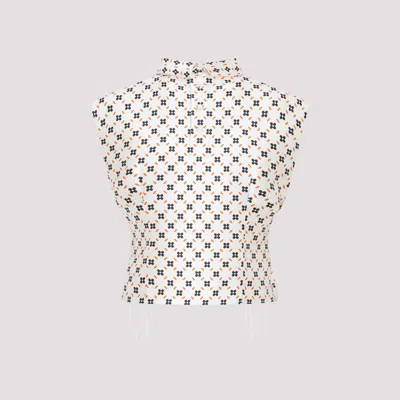 Lanvin Cropped Sleeveless Top Women In Neutral