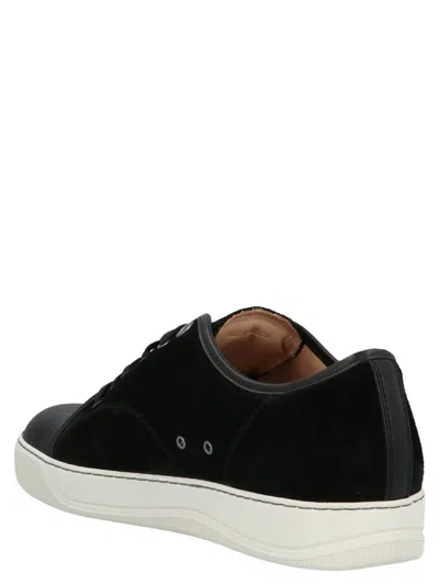 Lanvin Black Sneakers With Toe Cap In Black