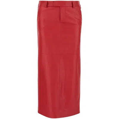 Armarium Leather Skirts In Red