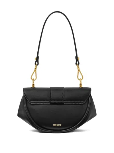 Versace Virtus Small Shoulder Bag In Black
