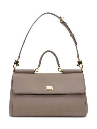 Dolce & Gabbana Sicily Medium Hand Bag In Neutral