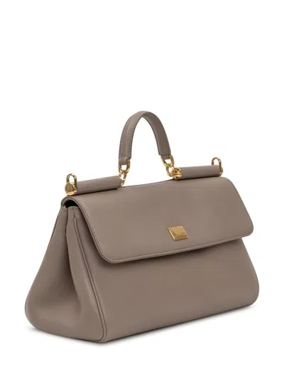 Dolce & Gabbana Sicily Medium Hand Bag In Neutral
