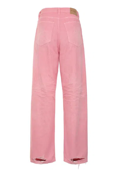 Balenciaga Wide-leg Baby Pink Jeans In Pink