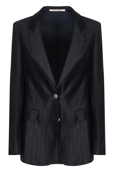 Tagliatore Pinstriped Suit In Black