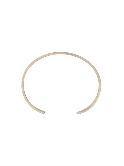 Maison Margiela Rigid Logo Bracelet In Brown