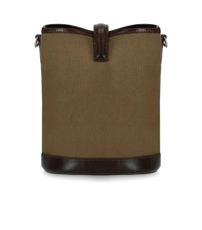 Weekend Max Mara Vasaio Bronze Bucket Bag In Sand