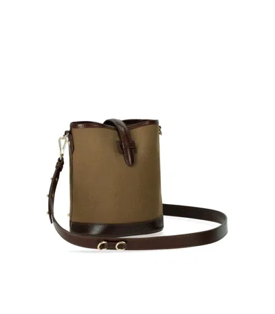 Weekend Max Mara Vasaio Bronze Bucket Bag In Sand