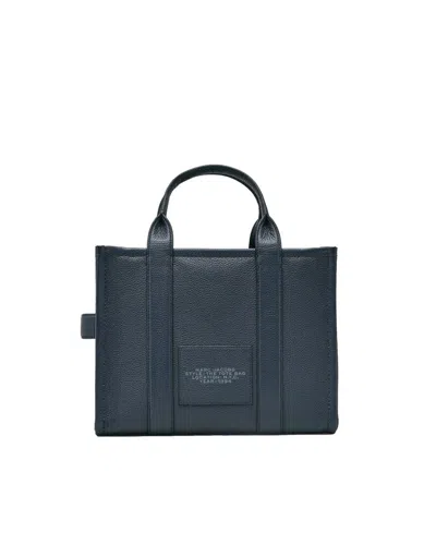 Marc Jacobs Borsa A Mano The Leather Medium Tote Bag Blue Sea In Blue