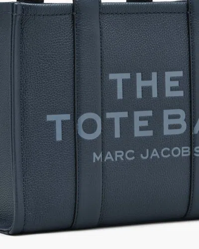 Marc Jacobs Borsa A Mano The Leather Medium Tote Bag Blue Sea In Blue