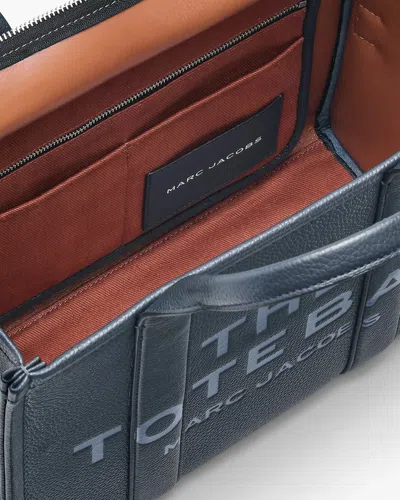Marc Jacobs Borsa A Mano The Leather Medium Tote Bag Blue Sea In Blue
