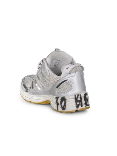 44 Label Group Silver Dragger Sneakers In White