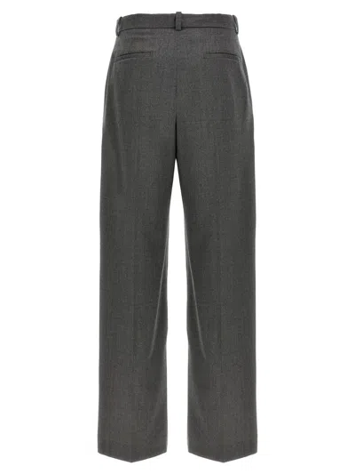 Wardrobe.nyc Wide Leg Virgin Wool Trousers In Gray