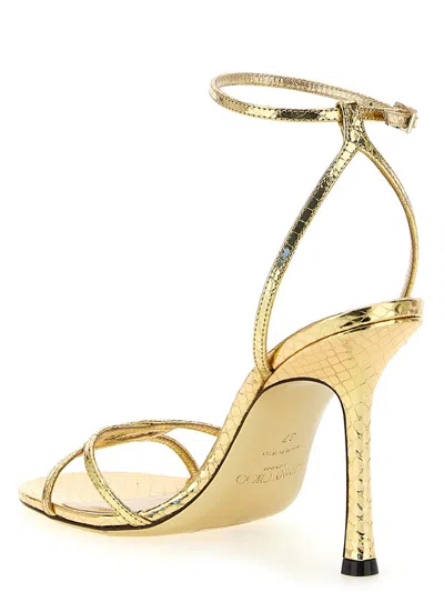 Jimmy Choo '1998 Leo 100' Sandals In Gold
