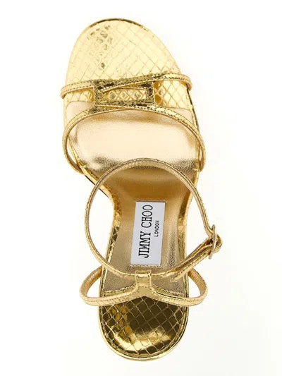 Jimmy Choo '1998 Leo 100' Sandals In Gold