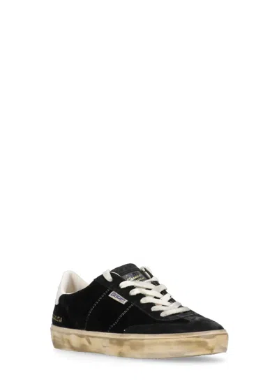 Golden Goose Velvet Upper Suede Hf Tongue Leather Heel In Black