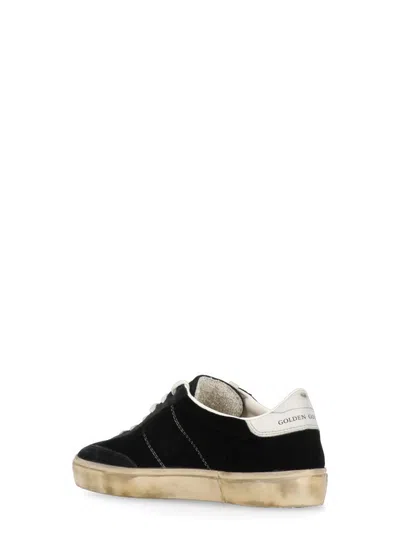 Golden Goose Velvet Upper Suede Hf Tongue Leather Heel In Black