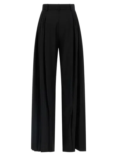 Giuseppe Di Morabito Trousers Tailored With Belt Loops Pleated Design Wide Leg In Black