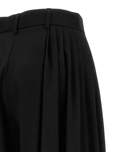 Giuseppe Di Morabito Trousers Tailored With Belt Loops Pleated Design Wide Leg In Black