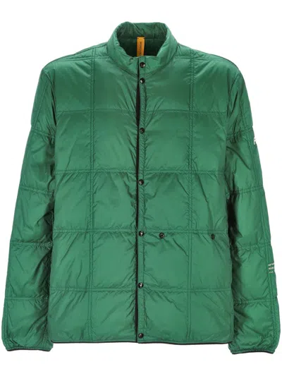 Moncler Genius Men Jayel Jacket Recycled Matt Longue Saison With Quilting Fragment In Green